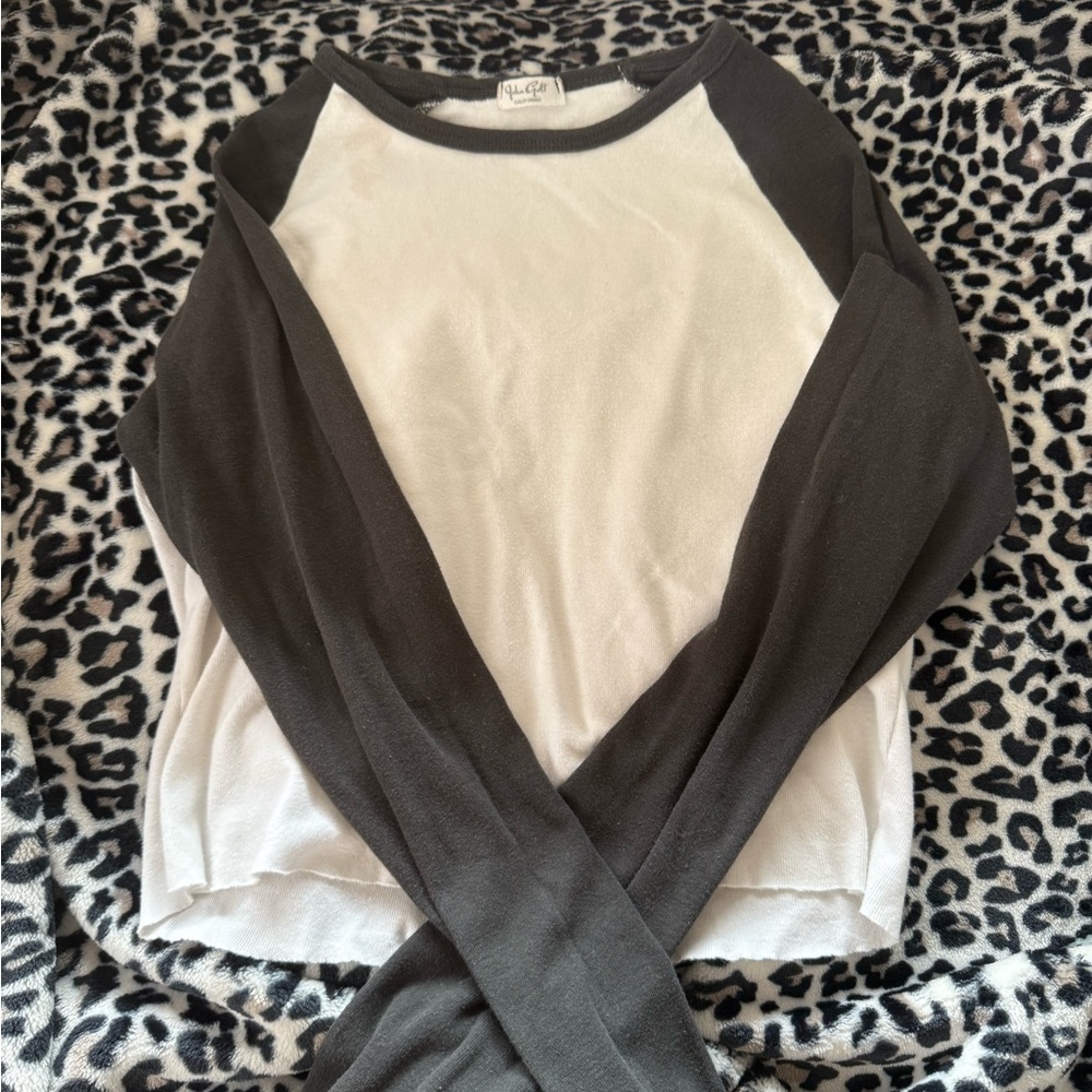 Brandy Melville White and Cream Long Sleeve